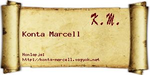 Konta Marcell névjegykártya